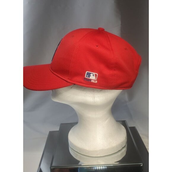 OC Sports MLB Los Angeles Angels Baseball Cap Hat Men's OSFM Red Strapback - Picture 2 of 6